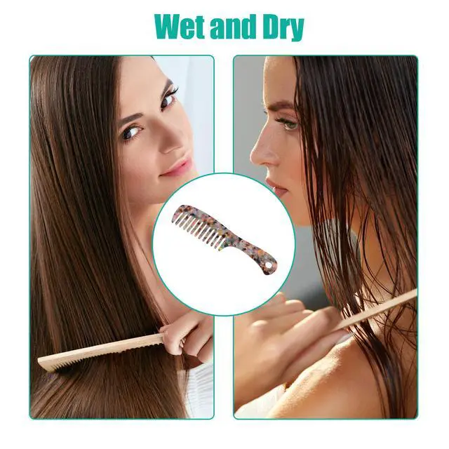 Alt view image 5 of 7 - 1 Pcs Hair Comb Wide Tooth, Anti-Static, for Thick, Curly Hair, Hair Care, Detangling Comb, for Wet and Dry Multicolor