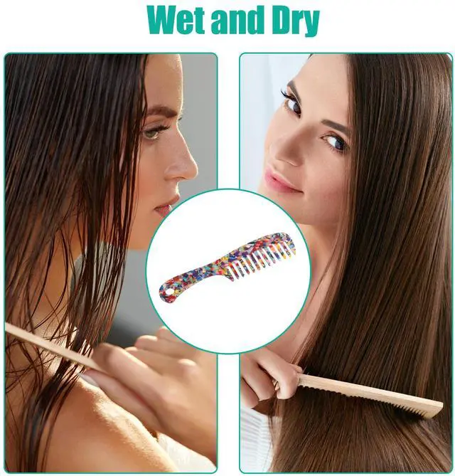 Alt view image 5 of 7 - 1 Pcs Hair Comb Wide Tooth, Anti-Static, for Thick, Curly Hair, Hair Comb, Detangling Comb, for Wet and Dry Multicolor