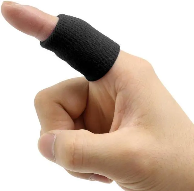 Main image of 10pcs Black Cotton Stretch Sport Anti-dislocation Protect Finger Sleeve Support