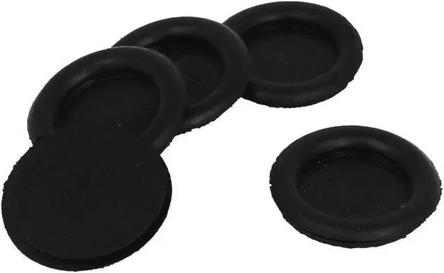 Main image of 5pcs Black Rubber Closed Blind Blanking Hole Wire Cable Gasket Grommets 32mm