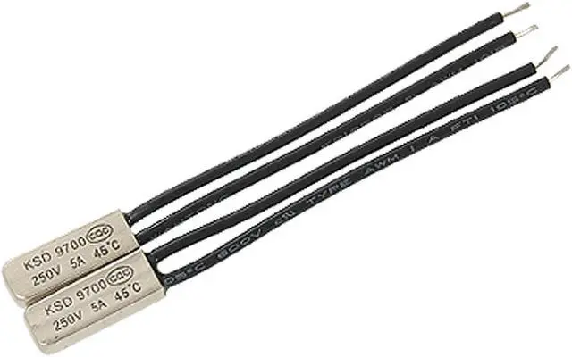 Main image of Unique Bargains 2 x KSD9700 45C Normal Close NC Thermostat Temperature Switch Bimetal Dis 113F