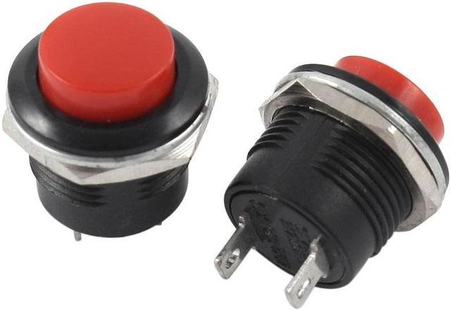 AC 125V 6A 250V 3A Red Momentary ON OFF Push Button Switch R13 507