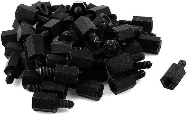 Main image of M3 8+6mm Male Female Thread Nylon Hex Standoff Spacer Screws PCB Pillar 50pcs