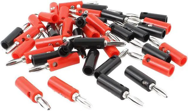 Main image of Unique Bargains Silver Tone Audio Banana Plug Connector Adapter 20 in 1 Set