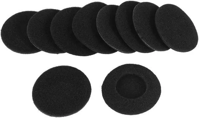 Main image of Unique Bargains Soft Sponge Headphone Cover Earphone Cushion Replacement Black 10 Pcs