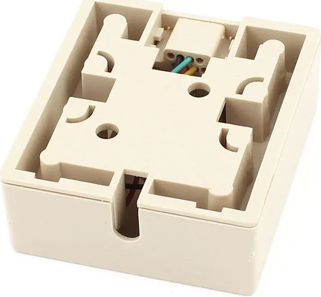Alt view image 2 of 3 - Plastic 4 Pin Modular RJ11 Telephone Surface Adhesive Mount Jack