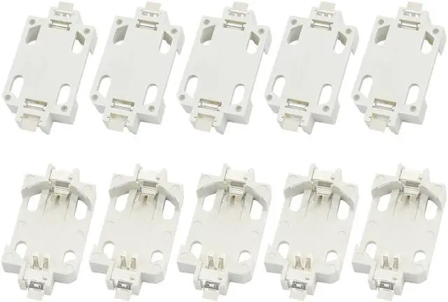 Main image of Unique Bargains 10pcs Plastic Housing CR2032 SMD Lithium Cell Button Battery Holder Socket