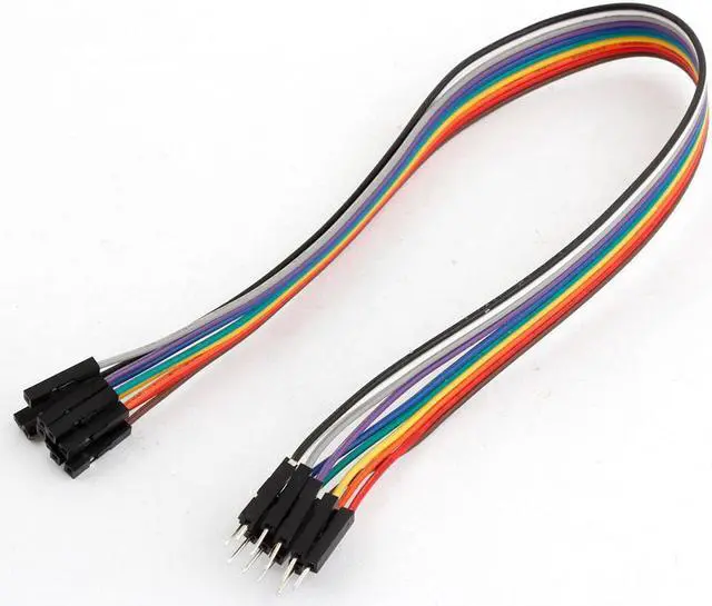 Main image of Unique Bargains Colorful 10P M/F Male to Female Jumper Wire Connector 12.6" Length