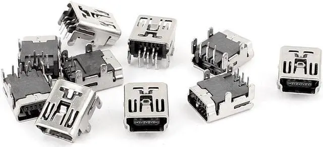 Main image of 10PCS 5-Pin Type B SMT SMD Mini USB Female Socket Jack Connector