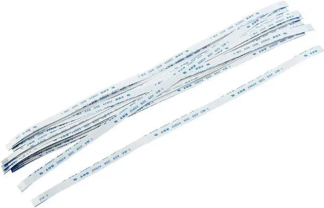 Main image of Unique Bargains 20Pcs 0.5mm Pitch 10 Pin AWM 20624 80C 60V VW-1 Flexible Flat Cable FFC 200mm