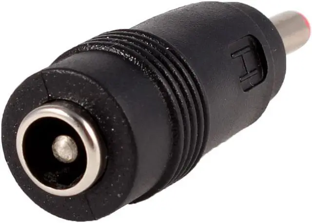 Main image of Unique Bargains Red Tip 3.5x1.3mm Male Plug to 5.5x2.5mm Female Jack DC Power Connector Black