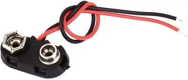 Alt view image 2 of 2 - 10pcs Snap in 9V 9 Volt Battery Clip Connector Hard Shell I Type Black