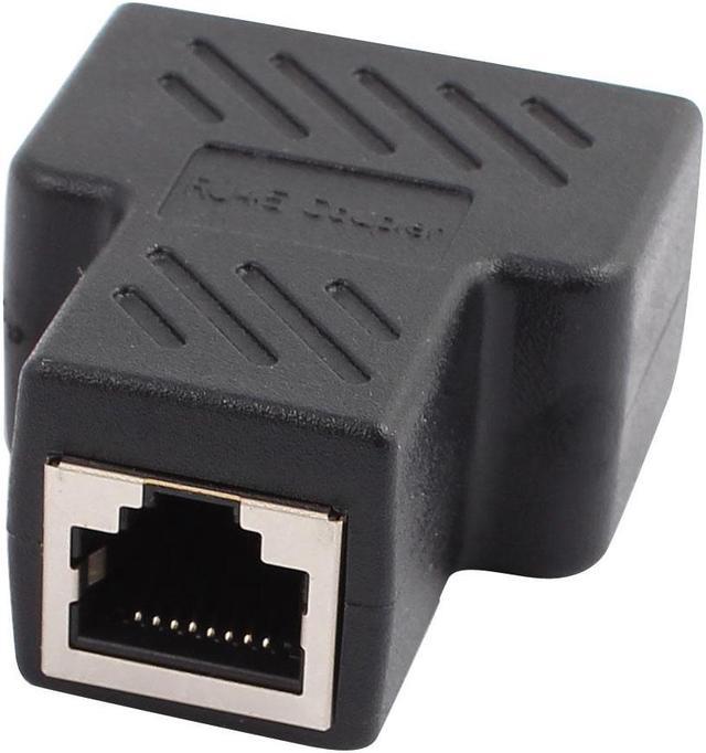 1 Male 2 Female Rj45 Network Splitter Adapter Socket Connector