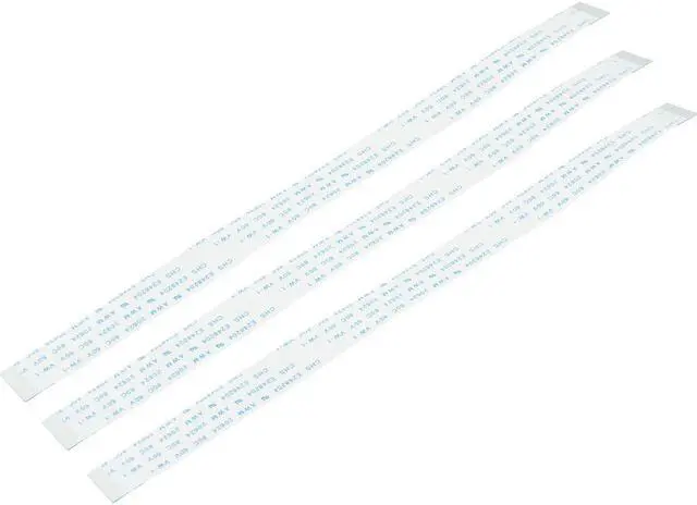 Main image of 3 Pcs 0.5mm Pitch 24 Pin FFC Cables Ribbons AWM 20624 80C 60V VW-1