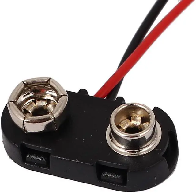 Alt view image 3 of 4 - 3 Pcs 9V Battery Clip Connector T Type Holder Buckle Double Lead Wire 15cm Long