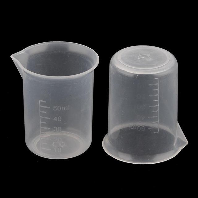 50ml /100ml Transparent Measuring Cup Labs Plastic Graduated