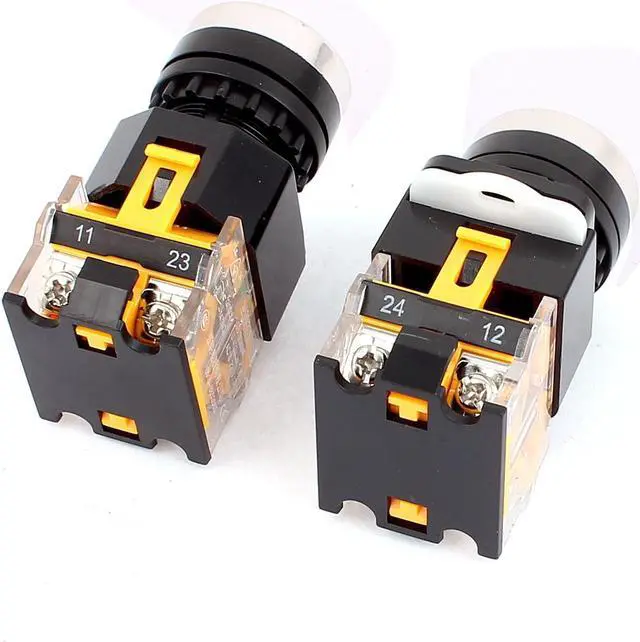 Alt view image 2 of 2 - 1 Pair LA38/203 AC 400V 10A Momentary 1N0 1NC Push Button Switch
