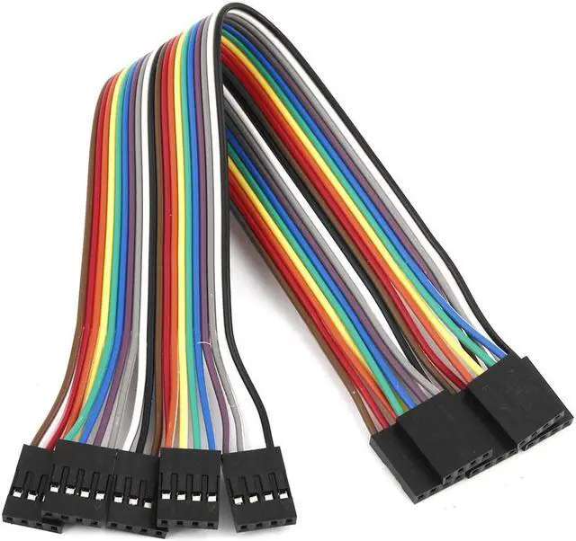 Main image of Unique Bargains 5 Pcs 20cm 2.54mm 4 Pin Female to Female Cable Line Connect Jumper Wire Colorful