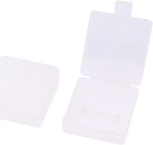 Main image of 9V Type Battery Holder 2 Capacity Clear White Plastic Rectangular Case 2 Pieces