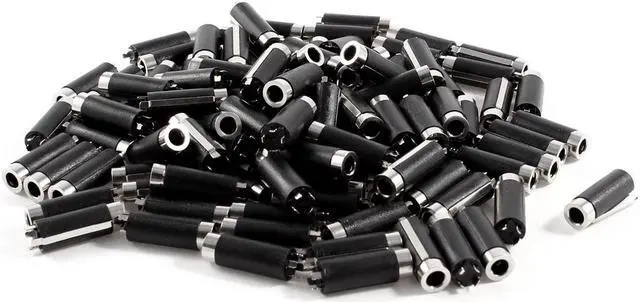 Main image of Unique Bargains 100pcs Black 4 Pole 3.5mm Jack Earphone Female Socket Audio Adapter Solder