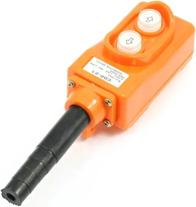 Main image of Hoist Crane Pendant Control Station Push Button Switch Up-Down wCable Gland