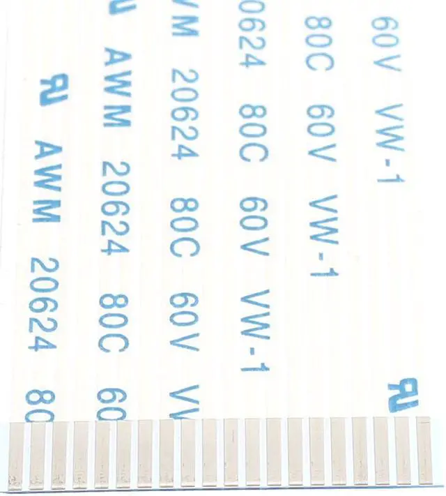 Alt view image 2 of 2 - 20Pcs 1.0mm Pitch 20 Pin AWM 20624 80C 60V VW-1 Flexible Flat Cable FFC 200mm