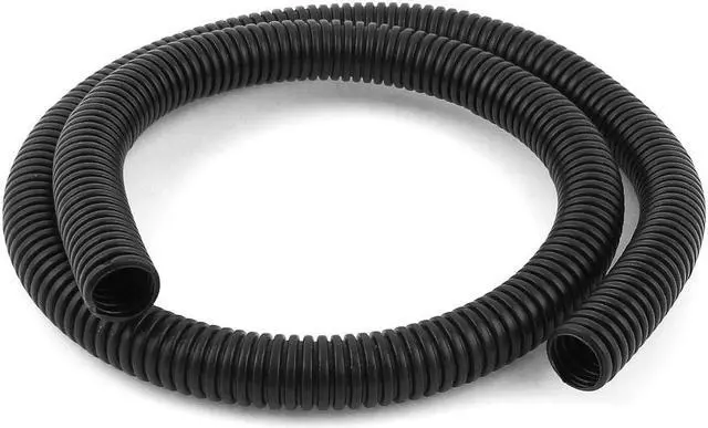 Main image of Black Plastic 20mm x 17mm Corrugated Tube Bellow Pipe Insulated Sleeve 1M Length