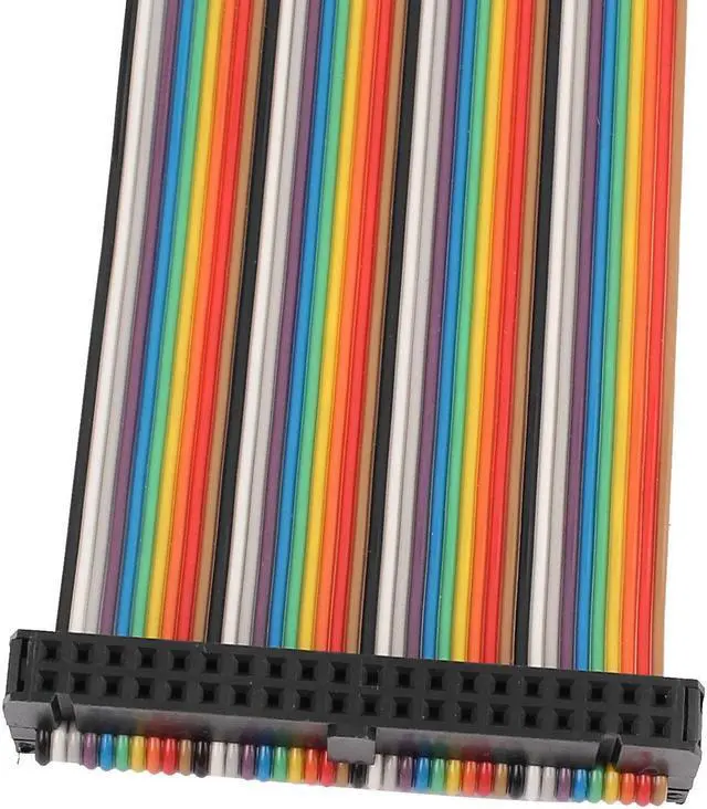 Alt view image 2 of 3 - 2.54mm Pitch 40 Pin 40 Way F/F Connector IDC Flat Rainbow Ribbon Cable 1.6ft