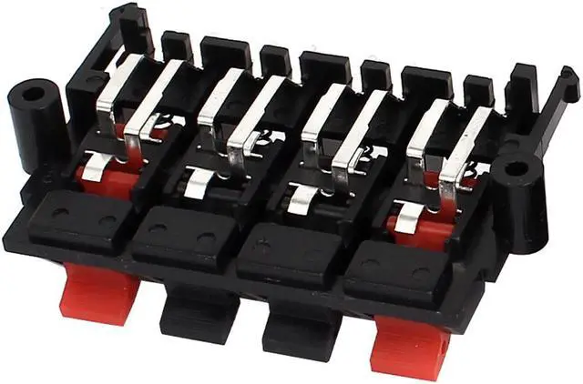 Alt view image 2 of 2 - Unique Bargains 2Pcs 64x40x20mm 8 Positions Push in Jack Spring Load Speaker Terminals