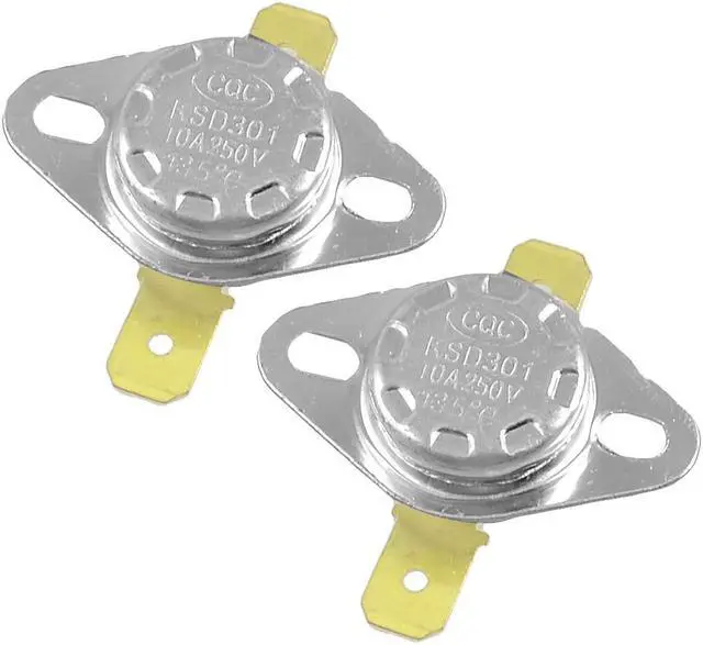Main image of Unique Bargains 2 Pcs 135 Celsius NC 250V AC 10A Ceramic Thermostat KSD301