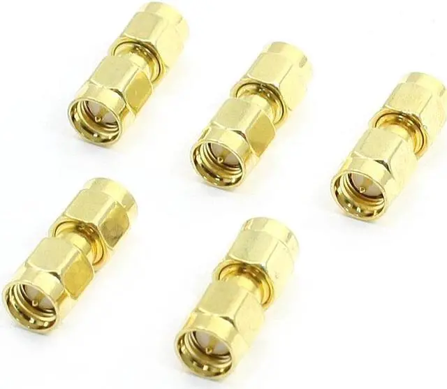 Main image of Unique Bargains Straight SMA Male Plug RF Coaxial Connector Adapter for Antenna Cable 5PCS