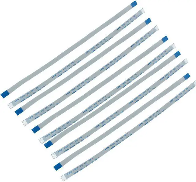 Main image of Unique Bargains 10Pcs 0.5mm Pitch 10 Pin AWM 20624 80C 60V VW-1 Flexible Flat Cable FFC 200mm
