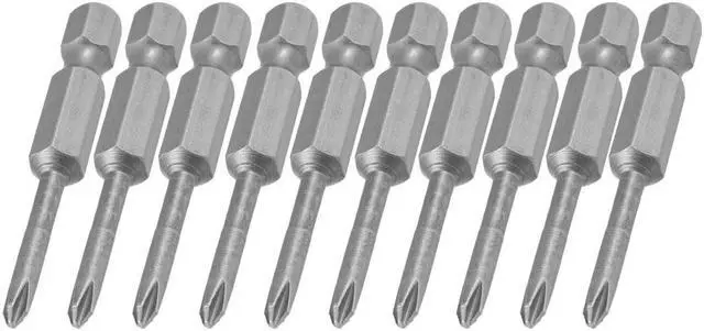 Main image of 10 x Hex Shank 3mm Phillips Crosshead Screwdriver Bits 50mm Length