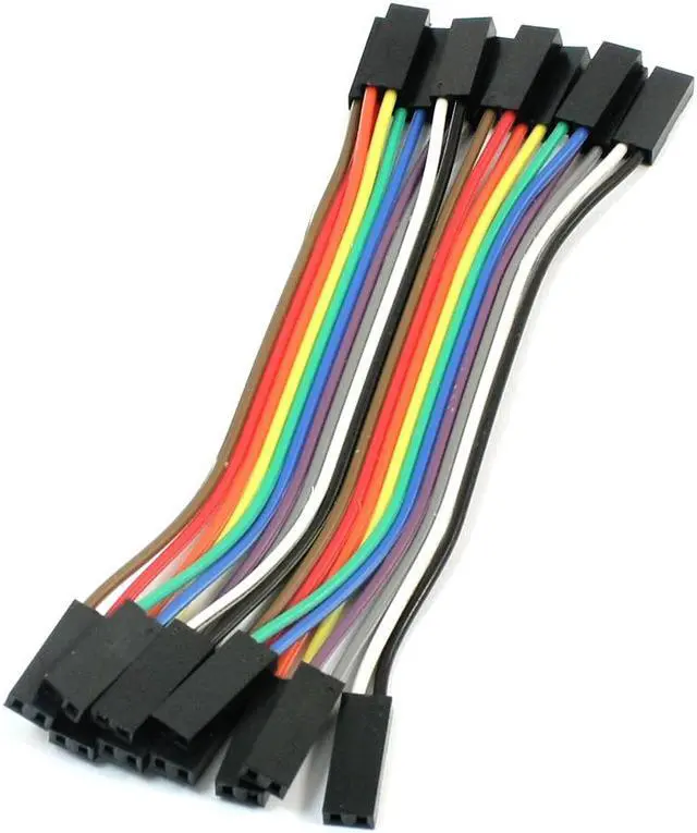 Main image of 10pcs 2.54mm Pitch 2Pin-2Pin F/F Solderless Jumper Cable Wire Connector 10cm