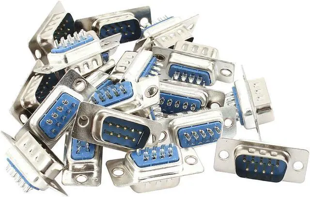 Main image of Unique Bargains 20 Pieces DB9 RS232 Serial 9 Pin Male Plug Connector Adapter