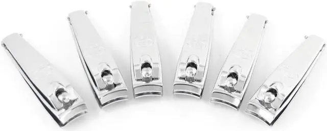 Main image of Unique Bargains 6 Pcs Manicure Beauty Tool Metal Finger Nail Clippers Trimmer Cutter Silver Tone