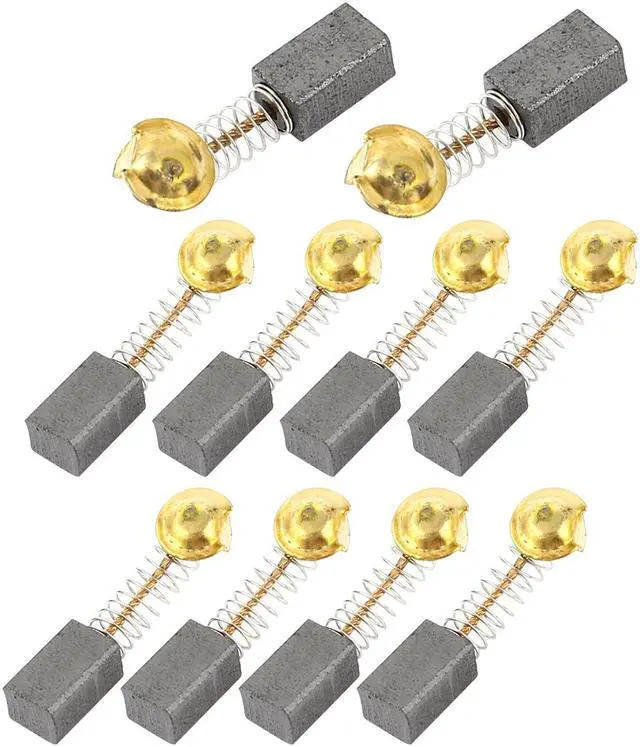 Main image of Unique Bargains 10 Pieces 12.4x7.4x6.4mm Power Tool Motor Carbon Brushes 999021 for Hitachi