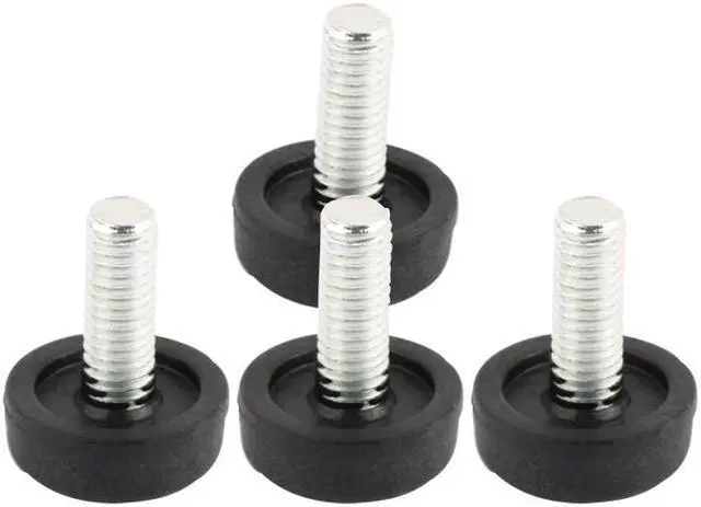 Main image of Unique Bargains M8x20mm Thread Table Desk Adjustable Levelling Foot Feet Screw On 24mm Base 4pcs