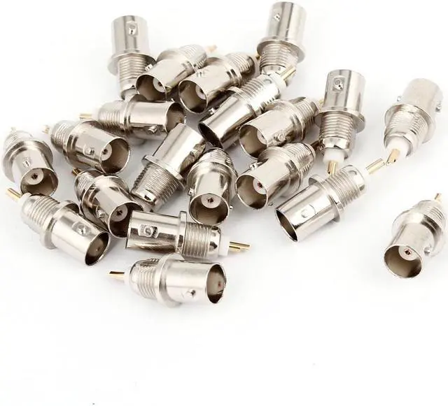 Main image of Unique Bargains 20pcs BNC Chassis Panel Mount Female Plug Socket Straight Adapter Connector