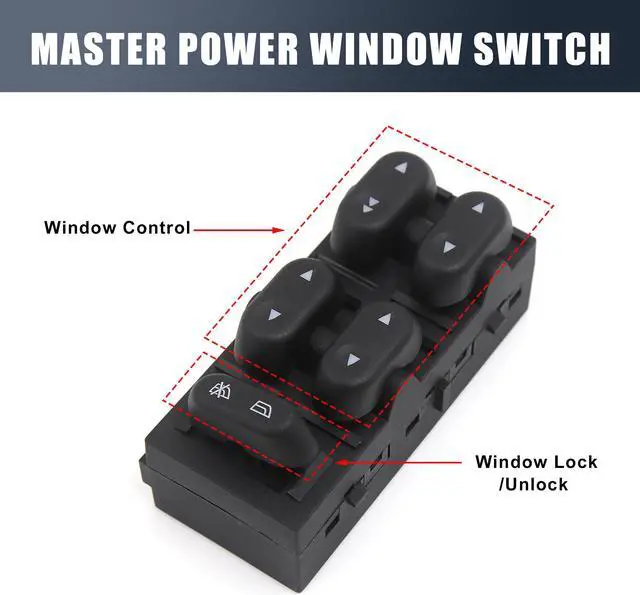 Alt view image 3 of 5 - Front LH Driver Side Power Window Master Switch Fit for Ford F150 5L1Z14529AA