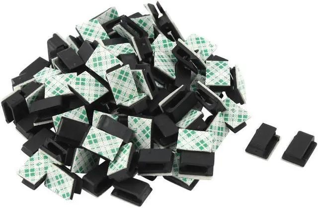 Main image of 100 PCS Adhesive Wire Cord Cable Holder Tie Clip Fixer Organizer Drop Clamp