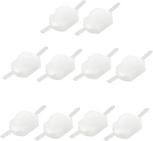 Main image of Unique Bargains 10 Pcs Round White Push Button Latching Action Torch Switch DC 30V 1A