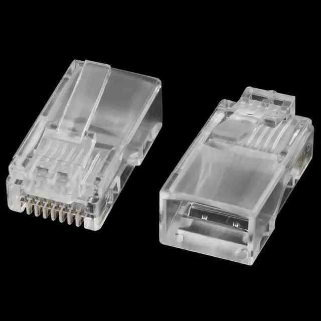 Alt view image 2 of 2 - RJ45 CAT5 CAT5E CAT6 8P8C UTP Crystal Cable Head Ethernet Connector 80 Pcs