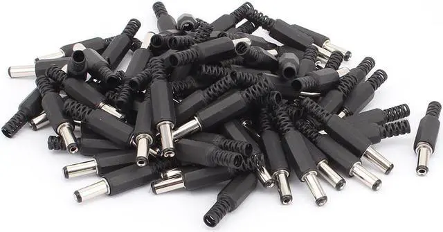 Main image of 80PCS 5.5mm x 2.1mm Male Solder DC Power Plug Jack Straight Connector