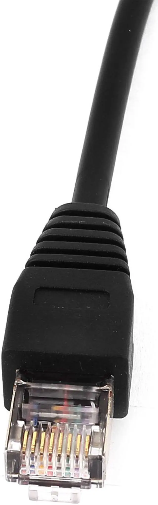 Main image of 1m 3.3ft RJ45 Male to Female Screw Panel Mount Ethernet Network Extension Cable