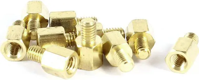 Main image of Unique Bargains 10 Pcs PCB Motherboard Standoff Hex Spacer Screw Nut M3 Male 4mm to Female 5mm