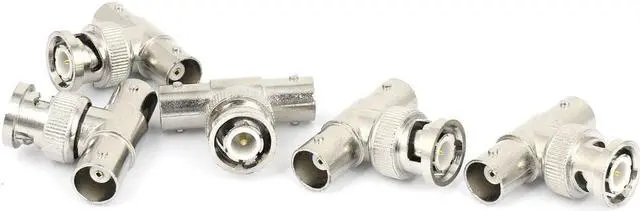 Main image of 5 Pcs BNC Male To Dual BNC Female T Type Coaxial Adapter Connector