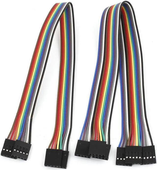 Main image of Unique Bargains 5 Pcs 30cm 2.54mm 5 Pin F/F Cable Cord Connect Jumper Wire Colorful