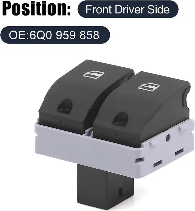 Alt view image 2 of 4 - Front Electric Power Window Master Switch for 2002-2009 VW Polo 9N 6Q0 959 858