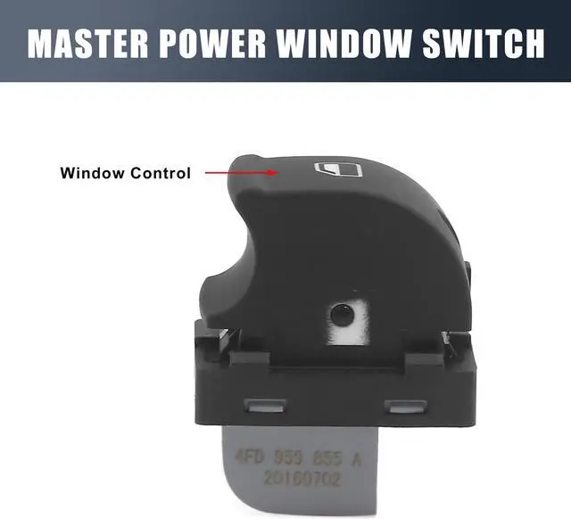 Alt view image 3 of 4 - Passenger Side Power Window Master Switch for 2005-2011 Audi A6 S6 4F0 959 855 A